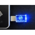 LED lighting up logo Crystal USB Driver 8GB